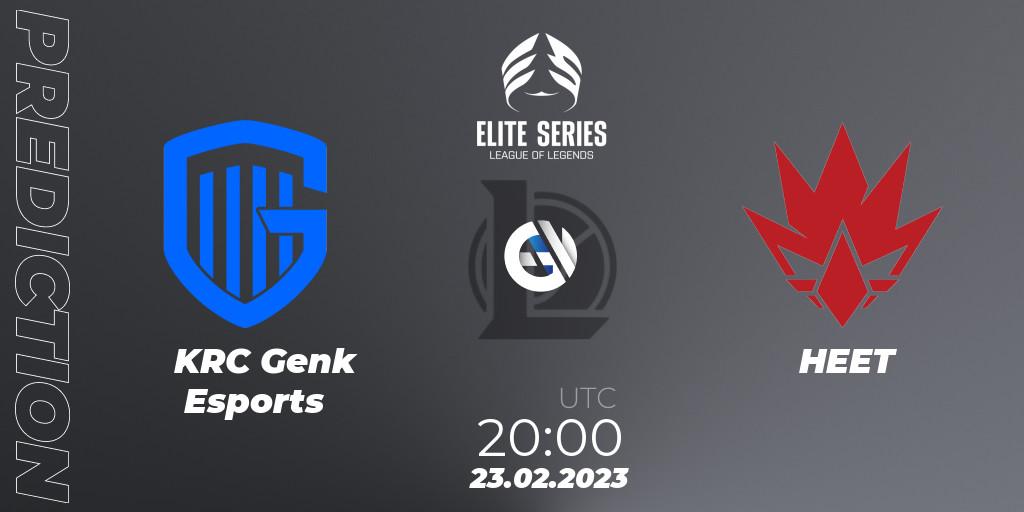 Prognoza KRC Genk Esports - HEET. 23.02.23, LoL, Elite Series Spring 2023 - Group Stage