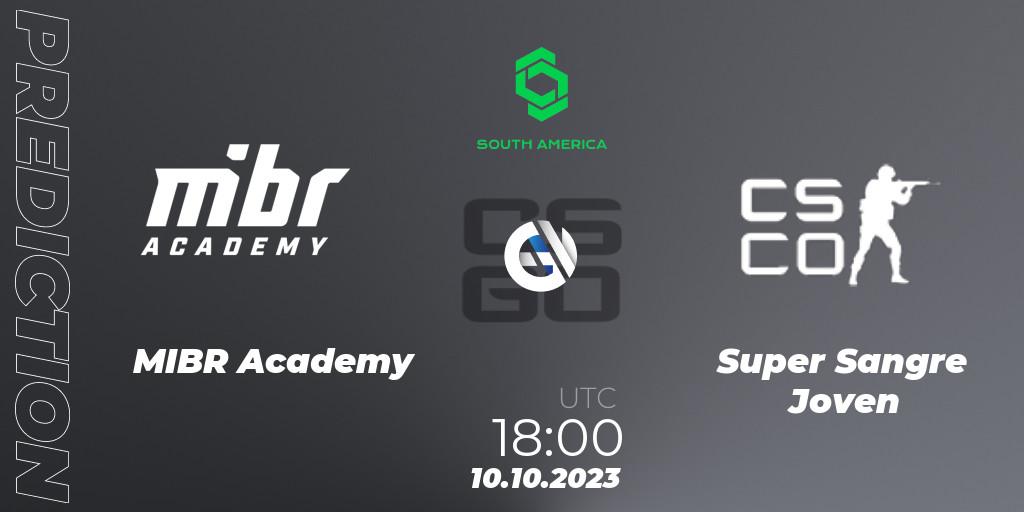 Prognoza MIBR Academy - Super Sangre Joven. 10.10.2023 at 18:00, Counter-Strike (CS2), CCT South America Series #12