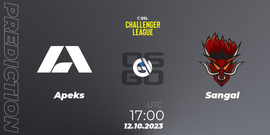 Prognoza Apeks - Sangal. 25.10.23, CS2 (CS:GO), ESL Challenger League Season 46: Europe