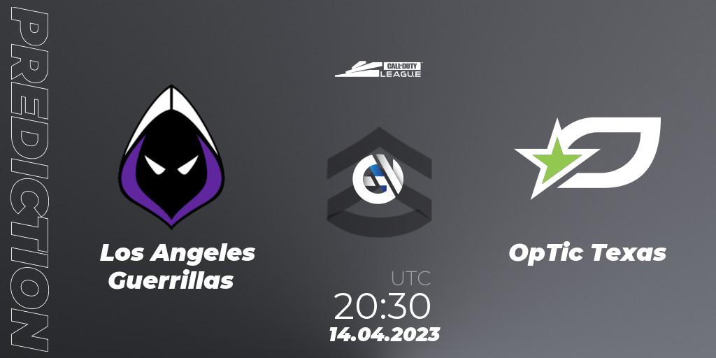 Prognoza Los Angeles Guerrillas - OpTic Texas. 14.04.2023 at 20:30, Call of Duty, Call of Duty League 2023: Stage 4 Major Qualifiers