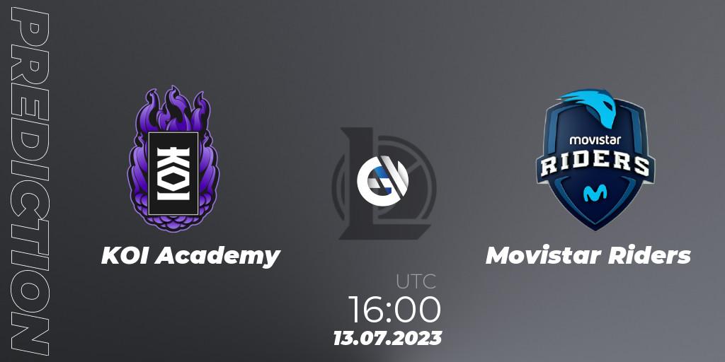 Prognoza KOI Academy - Movistar Riders. 13.07.2023 at 19:00, LoL, Superliga Summer 2023 - Group Stage