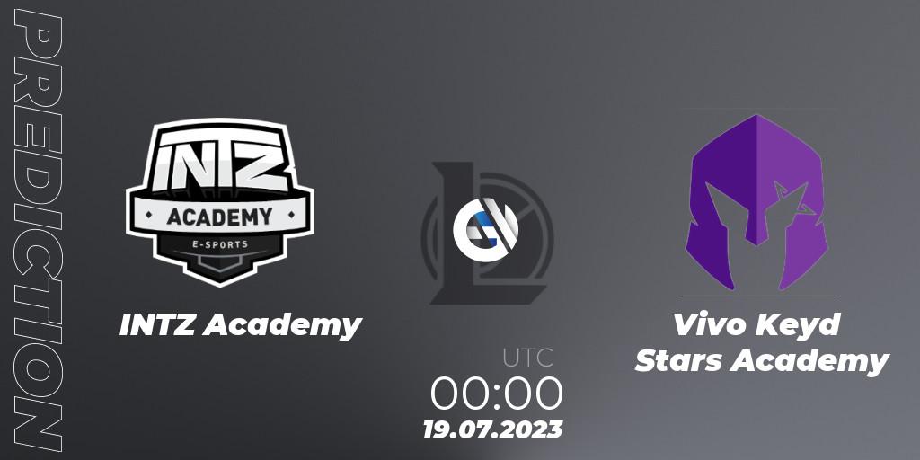 Prognoza INTZ Academy - Vivo Keyd Stars Academy. 19.07.2023 at 00:00, LoL, CBLOL Academy Split 2 2023 - Group Stage