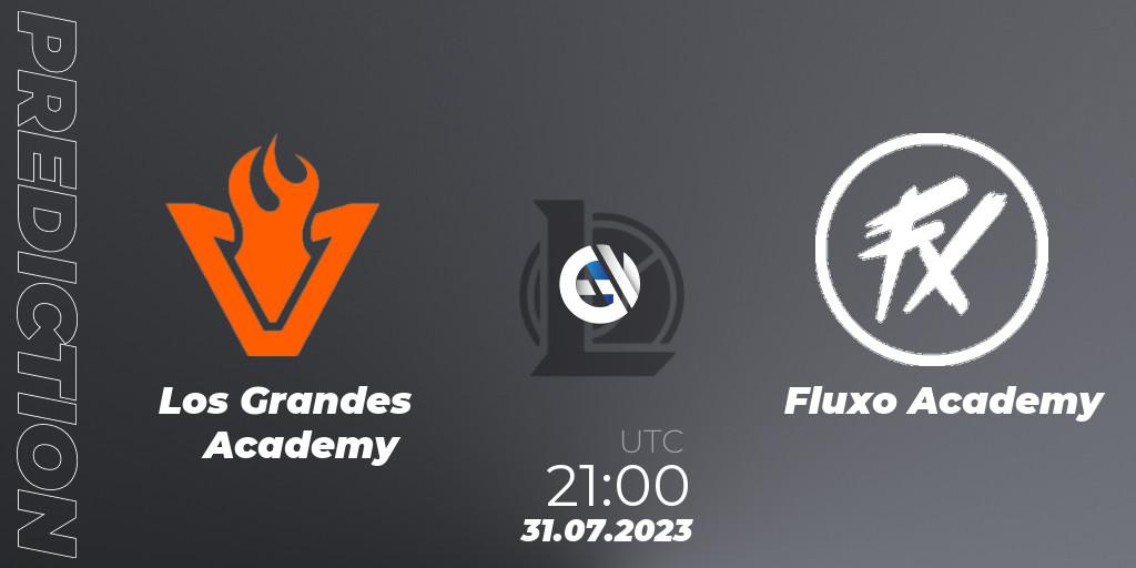 Prognoza Los Grandes Academy - Fluxo Academy. 31.07.2023 at 21:00, LoL, CBLOL Academy Split 2 2023 - Group Stage