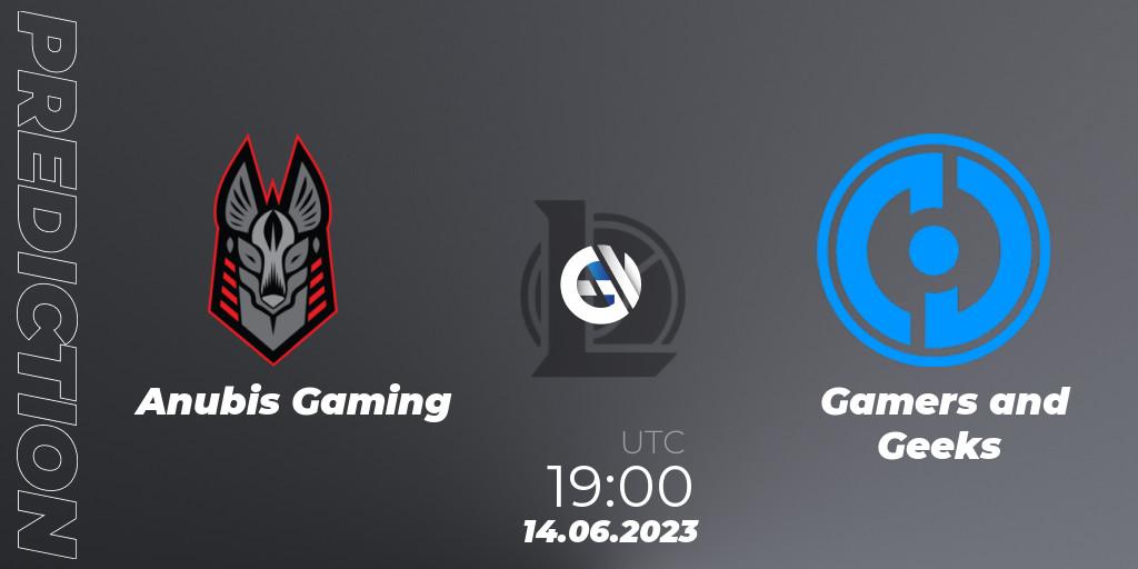 Prognoza Anubis Gaming - Gamers and Geeks. 14.06.2023 at 19:00, LoL, Arabian League Summer 2023 - Group Stage
