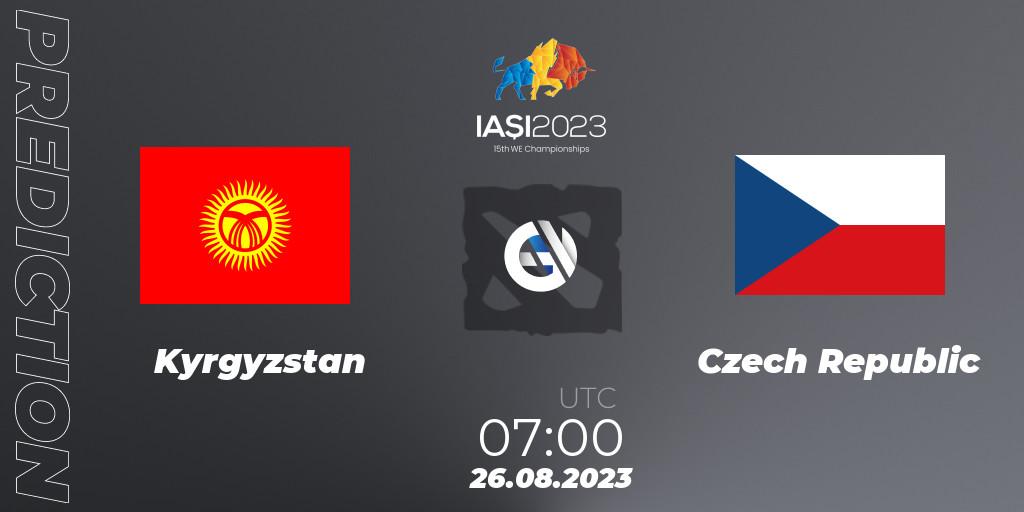 Prognoza Kyrgyzstan - Czech Republic. 26.08.2023 at 11:00, Dota 2, IESF World Championship 2023