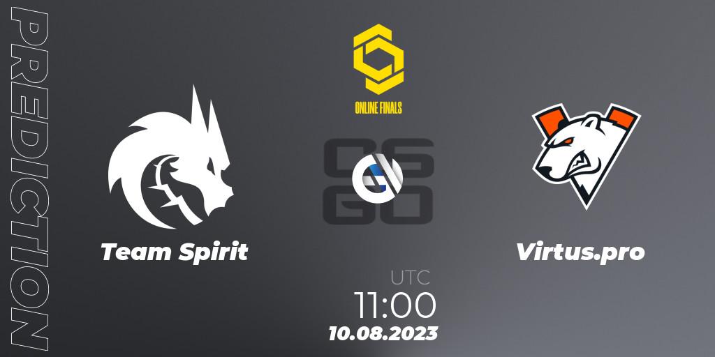 Prognoza Team Spirit - Virtus.pro. 10.08.23, CS2 (CS:GO), CCT 2023 Online Finals 2