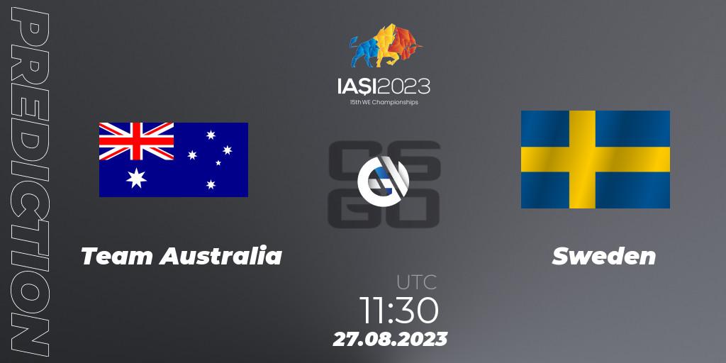 Prognoza Team Australia - Sweden. 27.08.2023 at 15:45, Counter-Strike (CS2), IESF World Esports Championship 2023