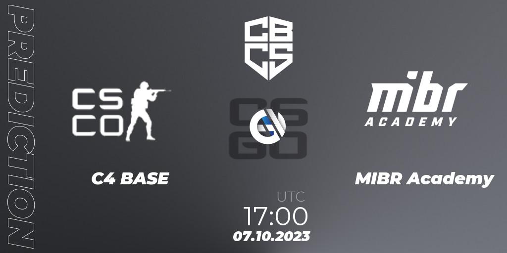 Prognoza C4 BASE - MIBR Academy. 07.10.2023 at 17:00, Counter-Strike (CS2), CBCS 2023 Season 3: Open Qualifier #1