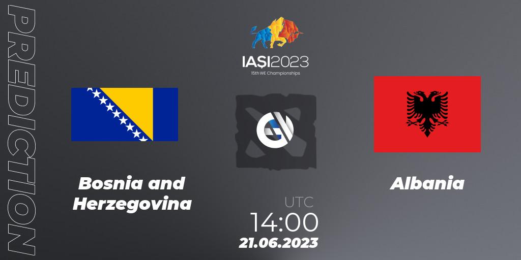 Prognoza Bosnia and Herzegovina - Albania. 21.06.2023 at 14:12, Dota 2, IESF Europe B Qualifier 2023
