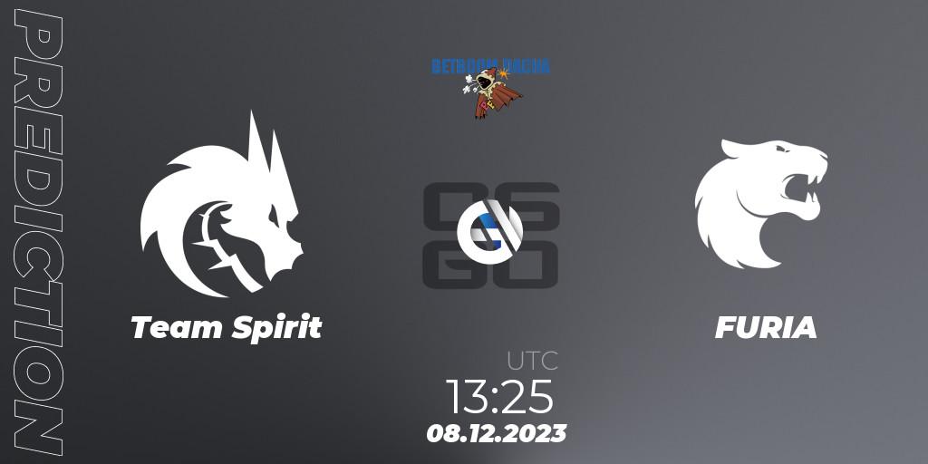 Prognoza Team Spirit - FURIA. 08.12.2023 at 13:20, Counter-Strike (CS2), BetBoom Dacha 2023