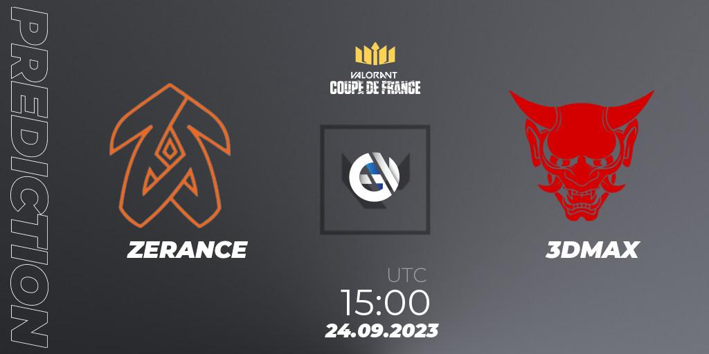 Prognoza ZERANCE - 3DMAX. 24.09.23, VALORANT, VCL France: Revolution - Coupe De France 2023