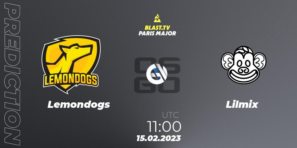 Prognoza Lemondogs - Lilmix. 15.02.23, CS2 (CS:GO), BLAST.tv Paris Major 2023 Europe RMR Open Qualifier 2