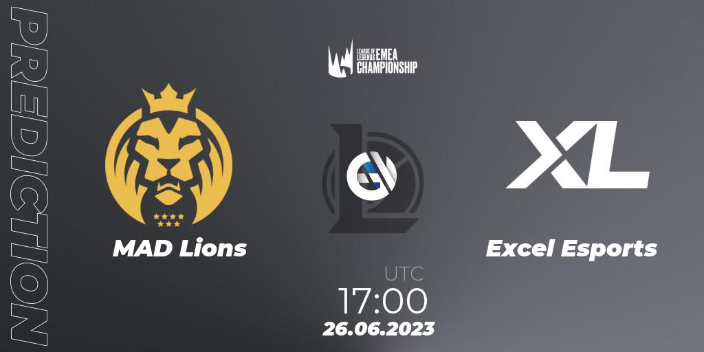 Prognoza MAD Lions - Excel Esports. 26.06.2023 at 17:00, LoL, LEC Summer 2023 - Regular Season