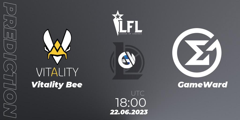 Prognoza Vitality Bee - GameWard. 22.06.2023 at 18:00, LoL, LFL Summer 2023 - Group Stage