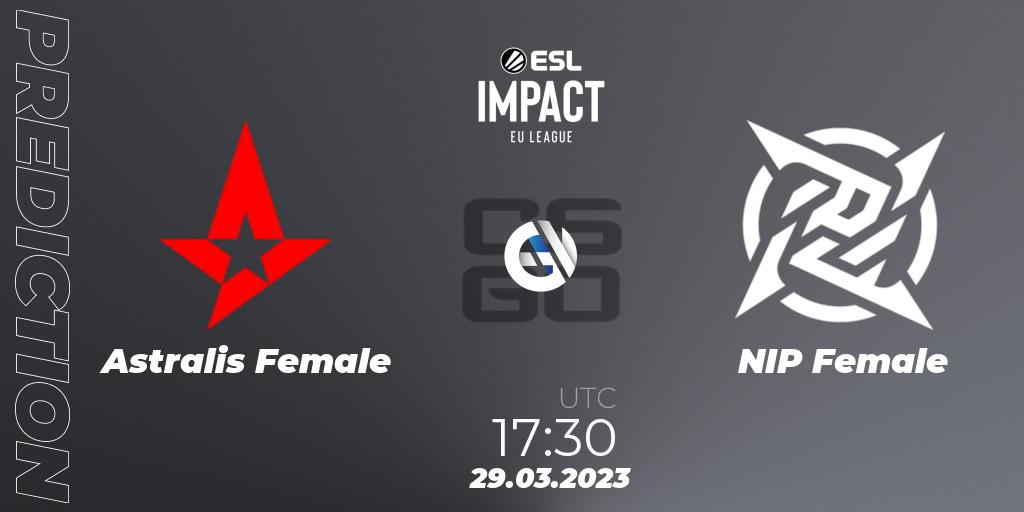 Prognoza Astralis Female - NIP Female. 29.03.23, CS2 (CS:GO), ESL Impact League Season 3: European Division