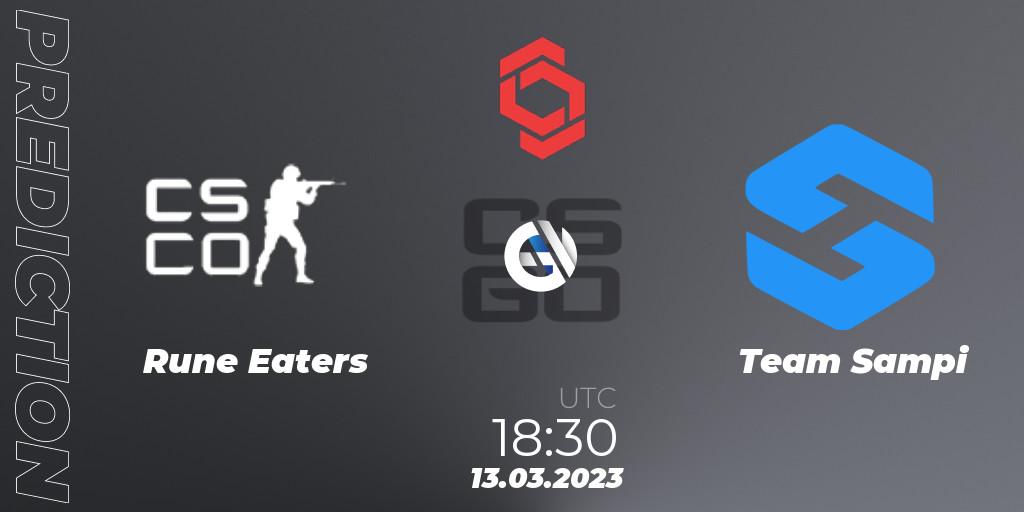 Prognoza Rune Eaters - Team Sampi. 13.03.2023 at 18:30, Counter-Strike (CS2), CCT Central Europe Series 5 Closed Qualifier