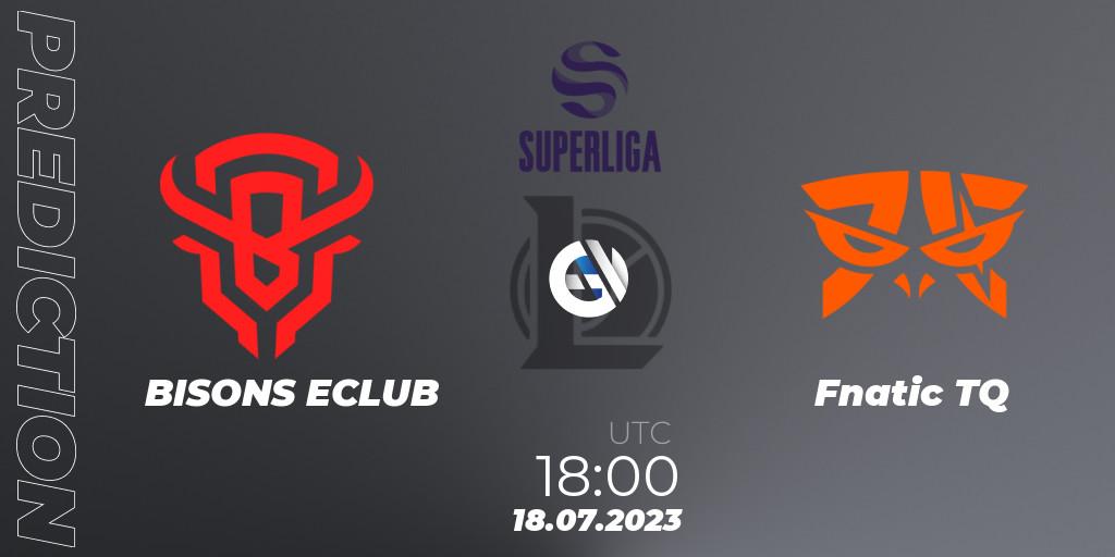 Prognoza BISONS ECLUB - Fnatic TQ. 20.06.2023 at 18:00, LoL, Superliga Summer 2023 - Group Stage