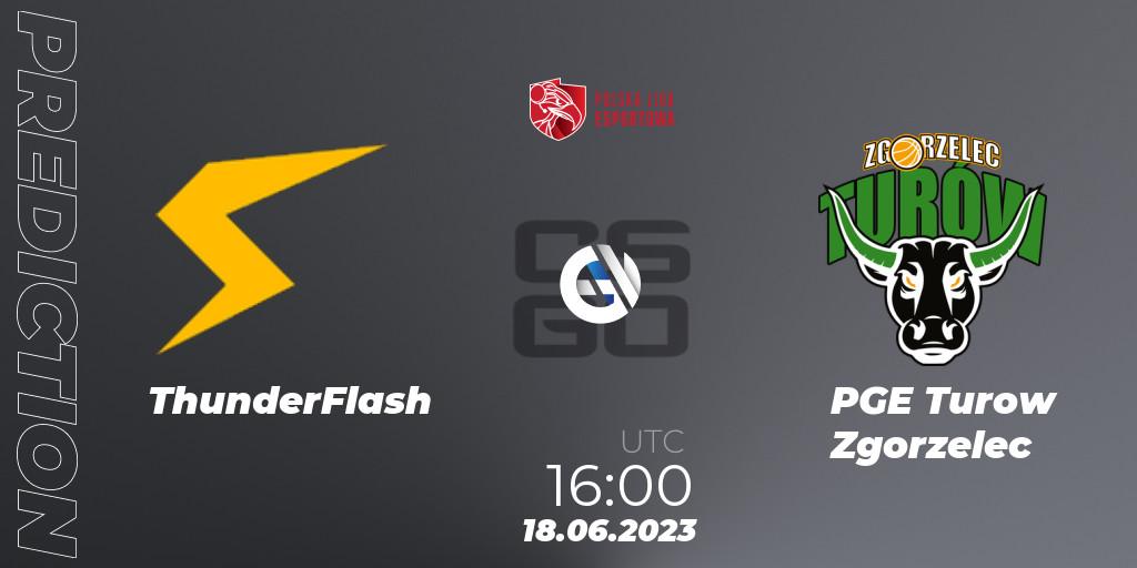 Prognoza ThunderFlash - PGE Turow Zgorzelec. 18.06.23, CS2 (CS:GO), Polish Esports League 2023 Split 2
