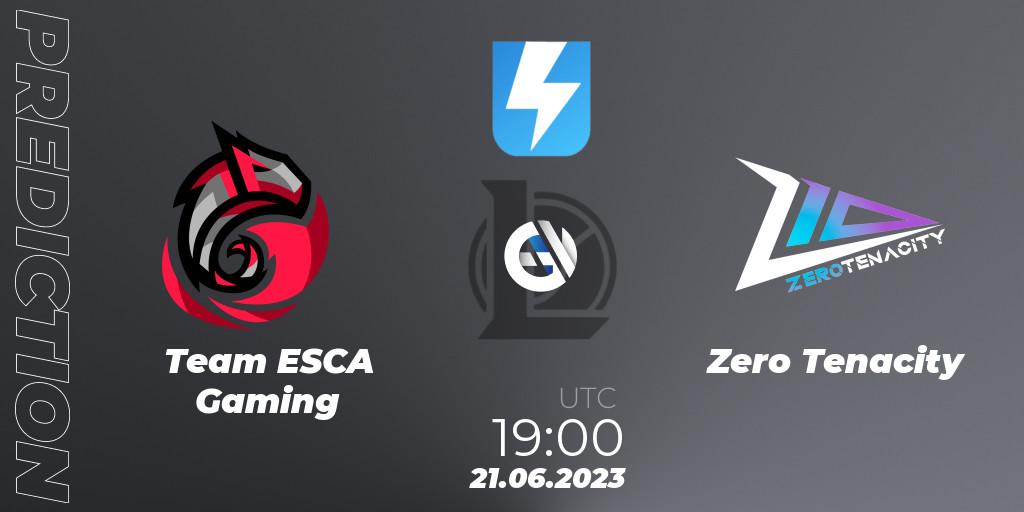 Prognoza Team ESCA Gaming - Zero Tenacity. 20.06.2023 at 19:15, LoL, Ultraliga Season 10 2023 Regular Season
