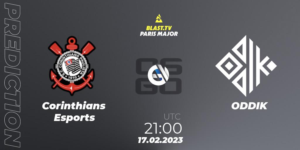 Prognoza Corinthians Esports - ODDIK. 17.02.2023 at 21:00, Counter-Strike (CS2), BLAST.tv Paris Major 2023 South America RMR Closed Qualifier