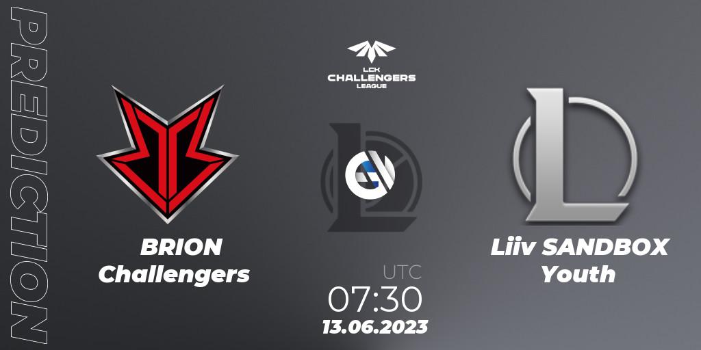 Prognoza BRION Challengers - Liiv SANDBOX Youth. 13.06.23, LoL, LCK Challengers League 2023 Summer - Group Stage