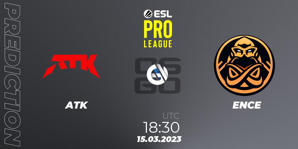 Prognoza ATK - ENCE. 15.03.2023 at 19:30, Counter-Strike (CS2), ESL Pro League Season 17
