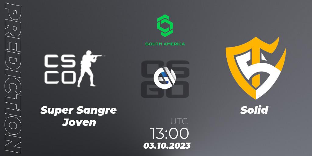 Prognoza Super Sangre Joven - Solid. 03.10.2023 at 13:00, Counter-Strike (CS2), CCT South America Series #12