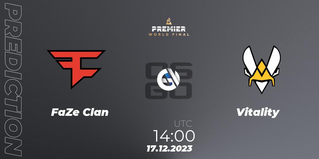 Prognoza FaZe Clan - Vitality. 17.12.23, CS2 (CS:GO), BLAST Premier World Final 2023