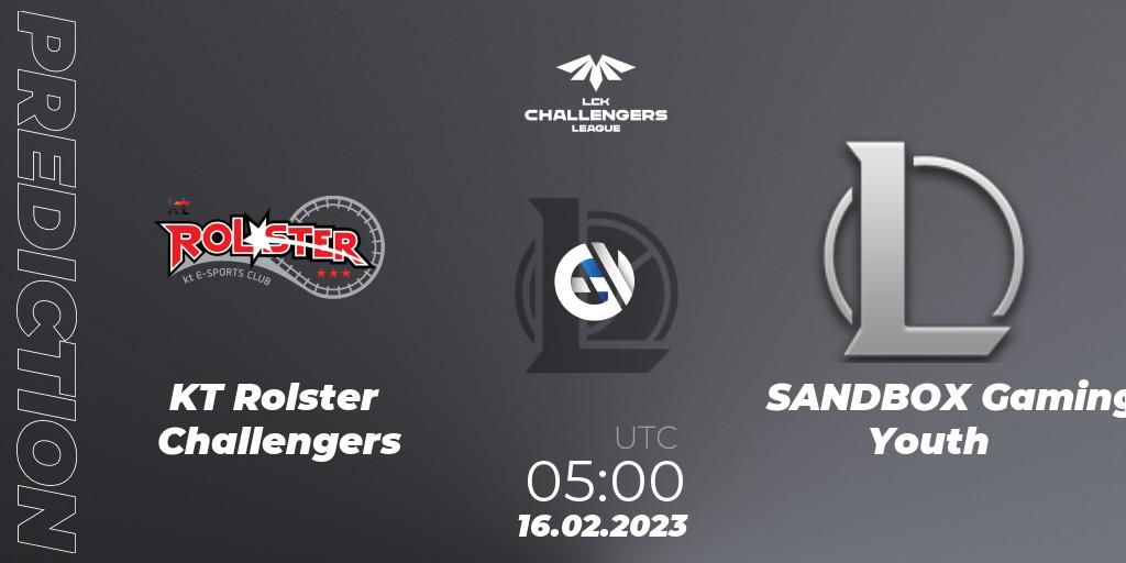 Prognoza KT Rolster Challengers - SANDBOX Gaming Youth. 16.02.2023 at 05:00, LoL, LCK Challengers League 2023 Spring