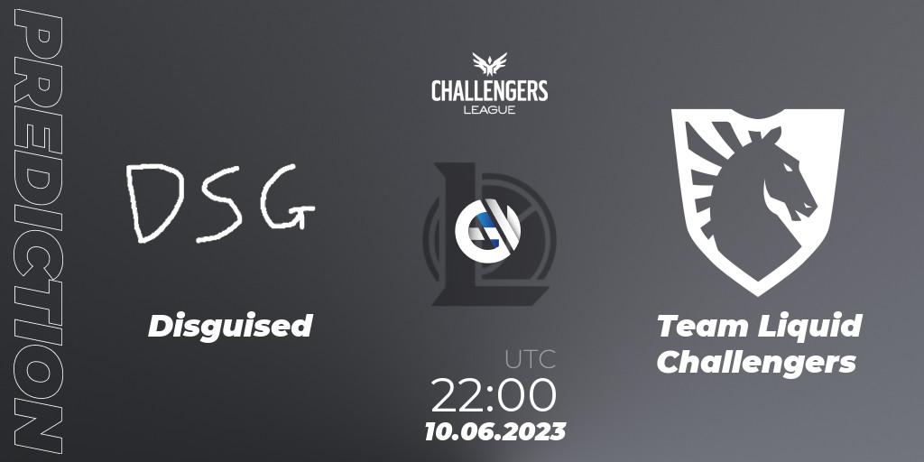 Prognoza Disguised - Team Liquid Challengers. 10.06.2023 at 22:00, LoL, North American Challengers League 2023 Summer - Group Stage