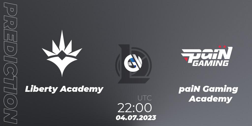 Prognoza Liberty Academy - paiN Gaming Academy. 04.07.2023 at 22:00, LoL, CBLOL Academy Split 2 2023 - Group Stage
