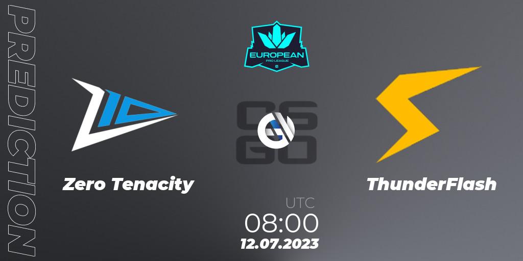Prognoza Zero Tenacity - ThunderFlash. 12.07.23, CS2 (CS:GO), European Pro League Season 9