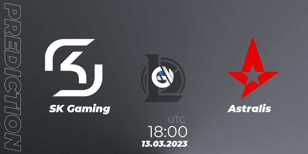 Prognoza SK Gaming - Astralis. 13.03.2023 at 17:00, LoL, LEC Spring 2023 - Regular Season