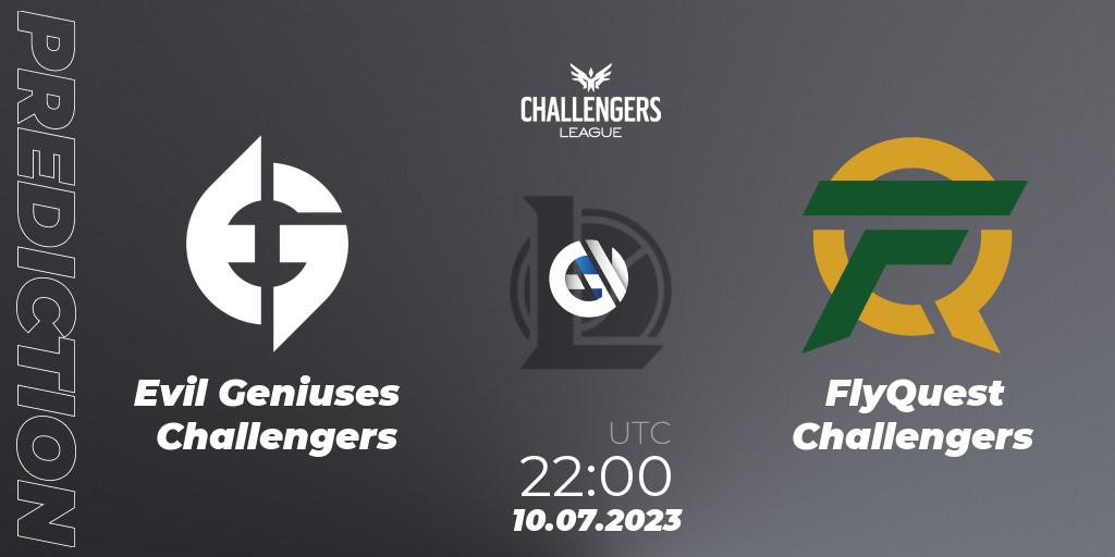 Prognoza Evil Geniuses Challengers - FlyQuest Challengers. 19.06.2023 at 20:00, LoL, North American Challengers League 2023 Summer - Group Stage