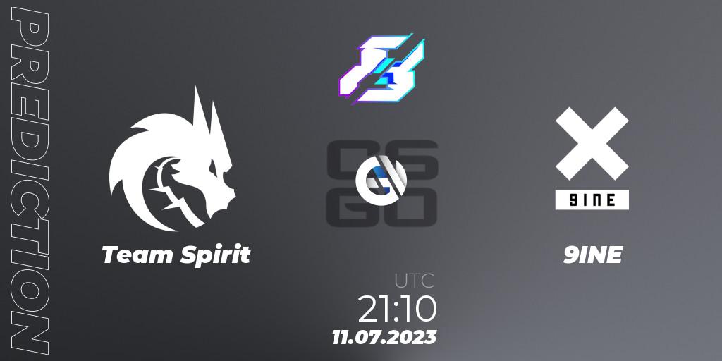 Prognoza Team Spirit - 9INE. 11.07.2023 at 21:10, Counter-Strike (CS2), Gamers8 2023 Europe Open Qualifier 2