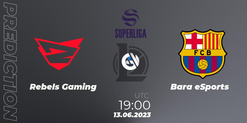 Prognoza Rebels Gaming - Barça eSports. 13.06.23, LoL, Superliga Summer 2023 - Group Stage