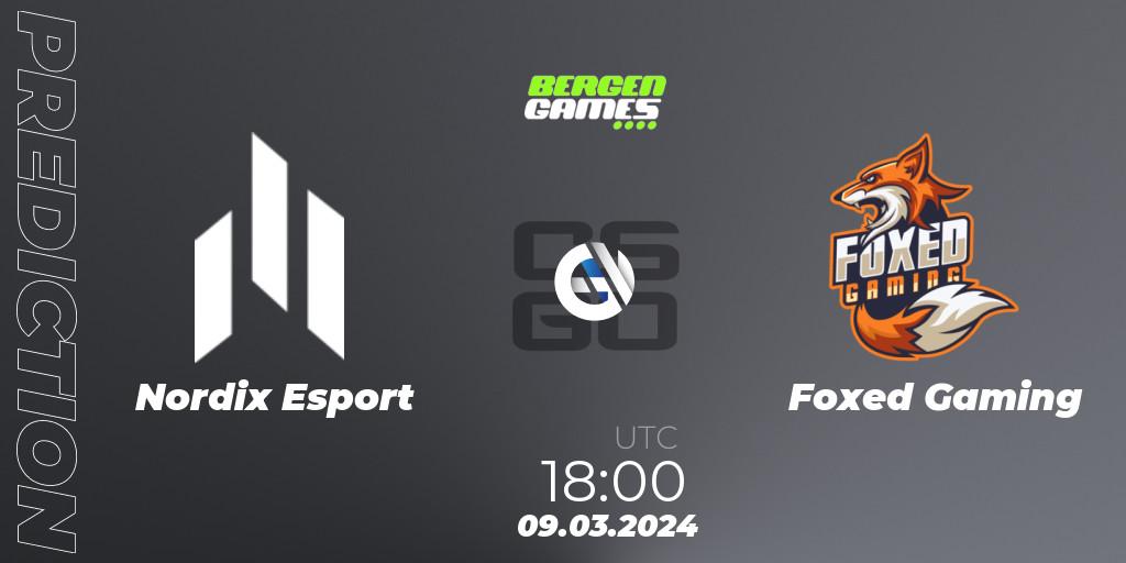 Prognoza Nordix Esport - Foxed Gaming. 12.03.2024 at 18:00, Counter-Strike (CS2), Bergen Games 2024: Online Stage