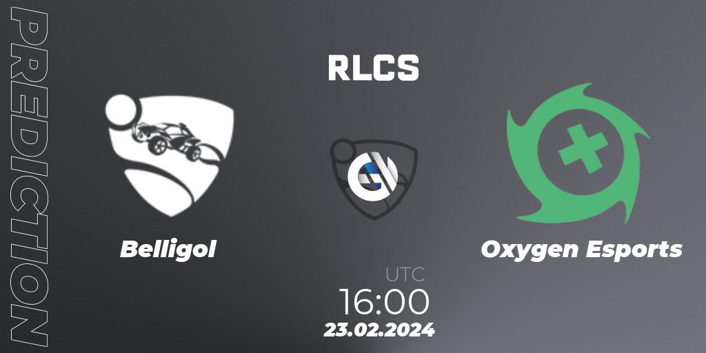 Prognoza Belligol - Oxygen Esports. 23.02.2024 at 16:00, Rocket League, RLCS 2024 - Major 1: Europe Open Qualifier 2