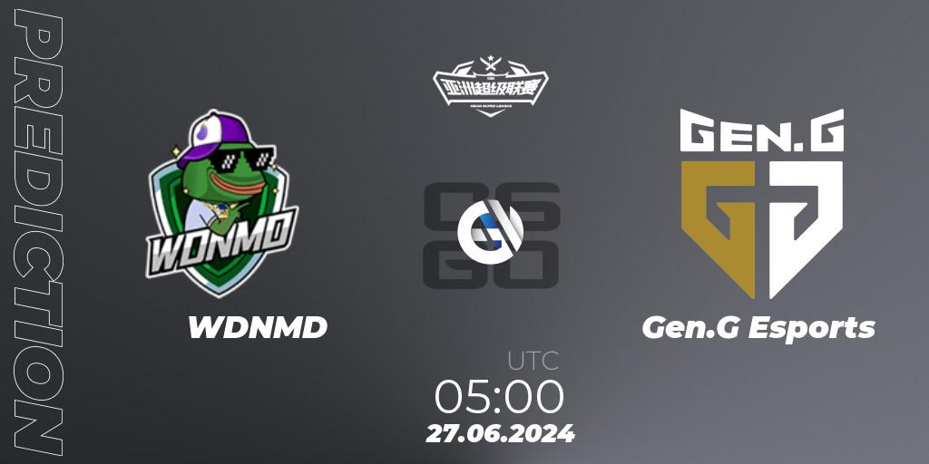 Prognoza WDNMD - Gen.G Esports. 27.06.2024 at 05:00, Counter-Strike (CS2), Asian Super League Season 4: Preliminary Stage