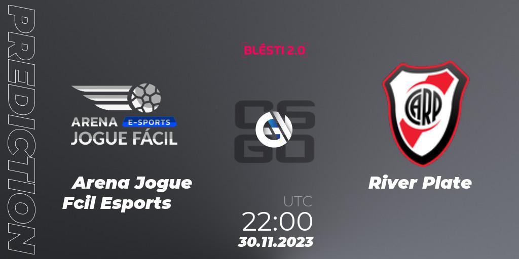 Prognoza Arena Jogue Fácil Esports - River Plate. 30.11.23, CS2 (CS:GO), BLÉSTI 2.0