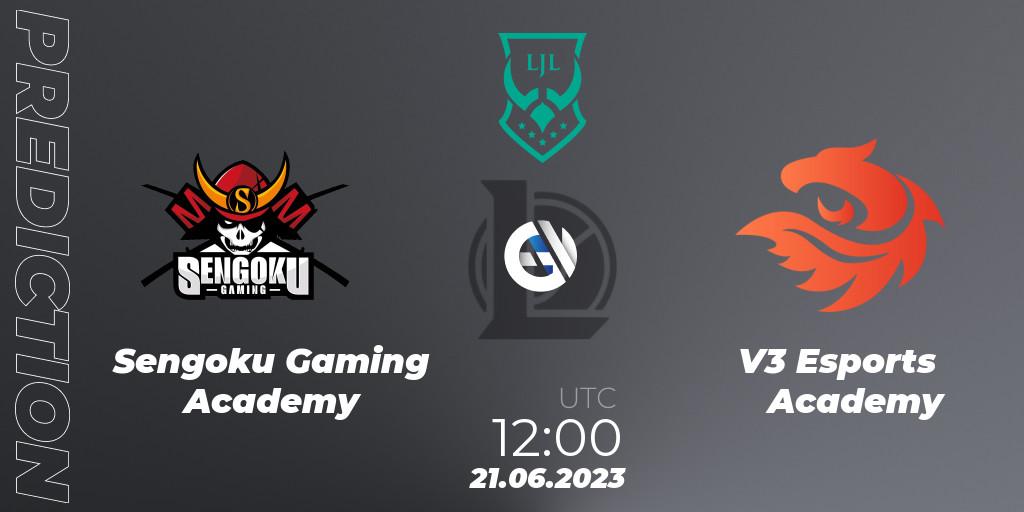 Prognoza Sengoku Gaming Academy - V3 Esports Academy. 21.06.2023 at 12:00, LoL, LJL Academy 2023 - Group Stage