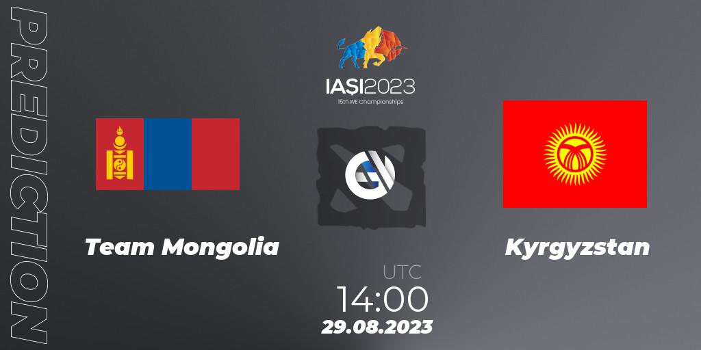 Prognoza Team Mongolia - Kyrgyzstan. 29.08.2023 at 18:02, Dota 2, IESF World Championship 2023