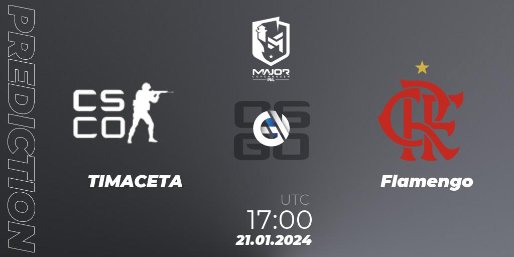 Prognoza TIMACETA - Flamengo. 21.01.2024 at 17:00, Counter-Strike (CS2), PGL CS2 Major Copenhagen 2024 South America RMR Closed Qualifier