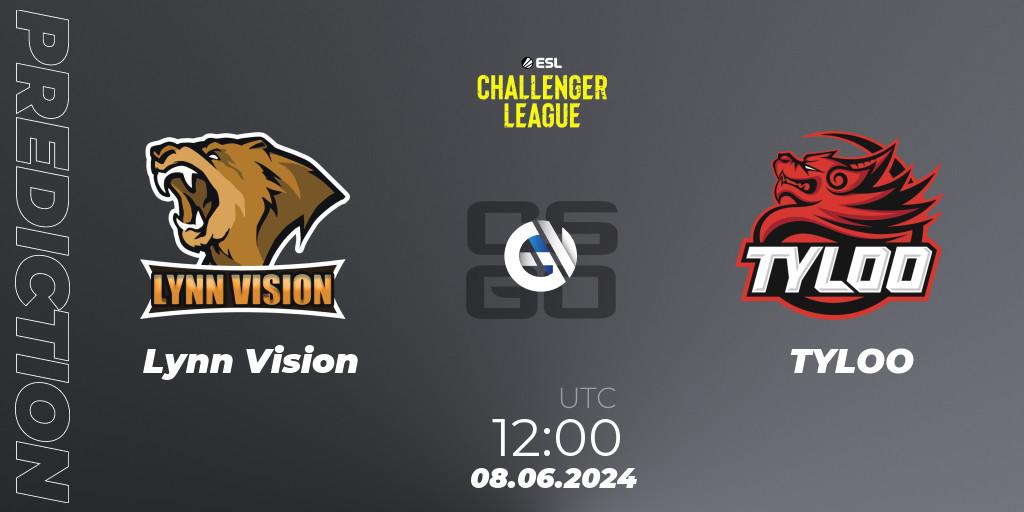 Prognoza Lynn Vision - TYLOO. 08.06.2024 at 12:00, Counter-Strike (CS2), ESL Challenger League Season 47: Asia