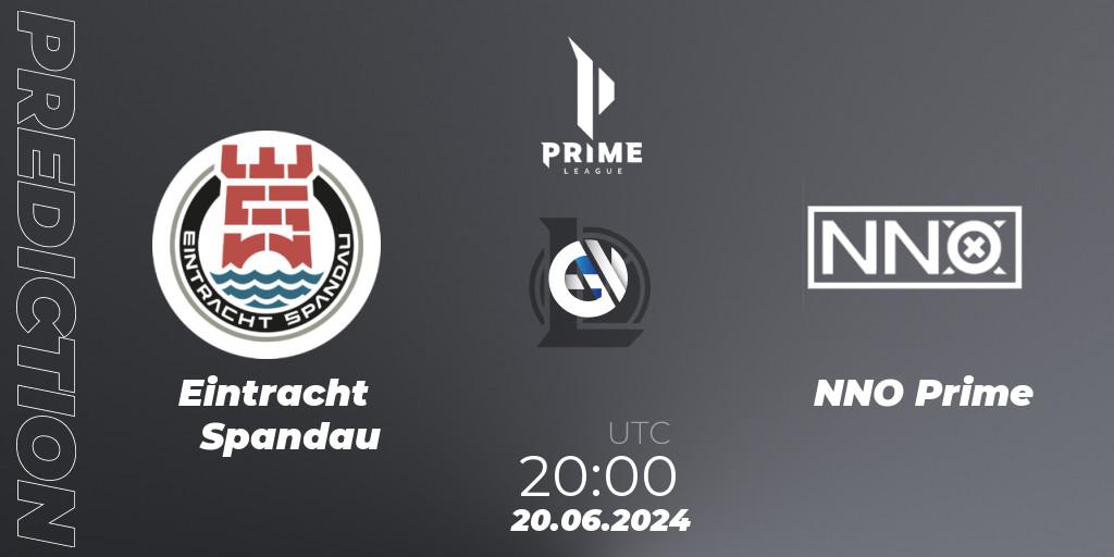 Prognoza Eintracht Spandau - NNO Prime. 20.06.2024 at 20:00, LoL, Prime League Summer 2024