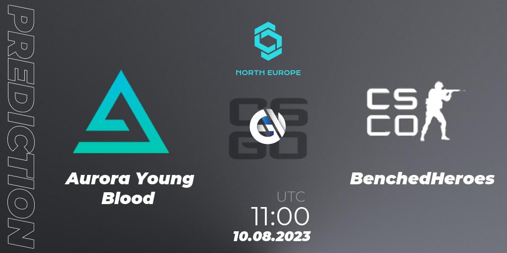 Prognoza Aurora Young Blood - BenchedHeroes. 10.08.2023 at 11:00, Counter-Strike (CS2), CCT North Europe Series #7: Closed Qualifier