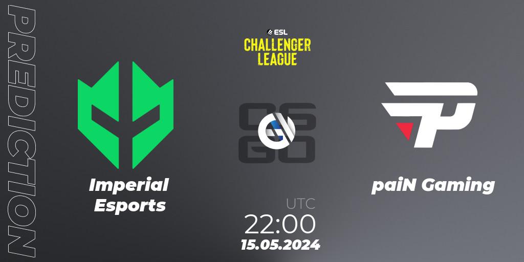 Prognoza Imperial Esports - paiN Gaming. 15.05.2024 at 22:00, Counter-Strike (CS2), ESL Challenger League Season 47: South America