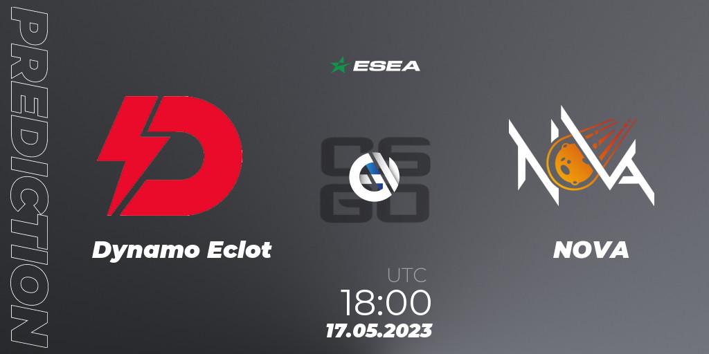 Prognoza Dynamo Eclot - NOVA. 18.05.23, CS2 (CS:GO), ESEA Season 45: Advanced Division - Europe
