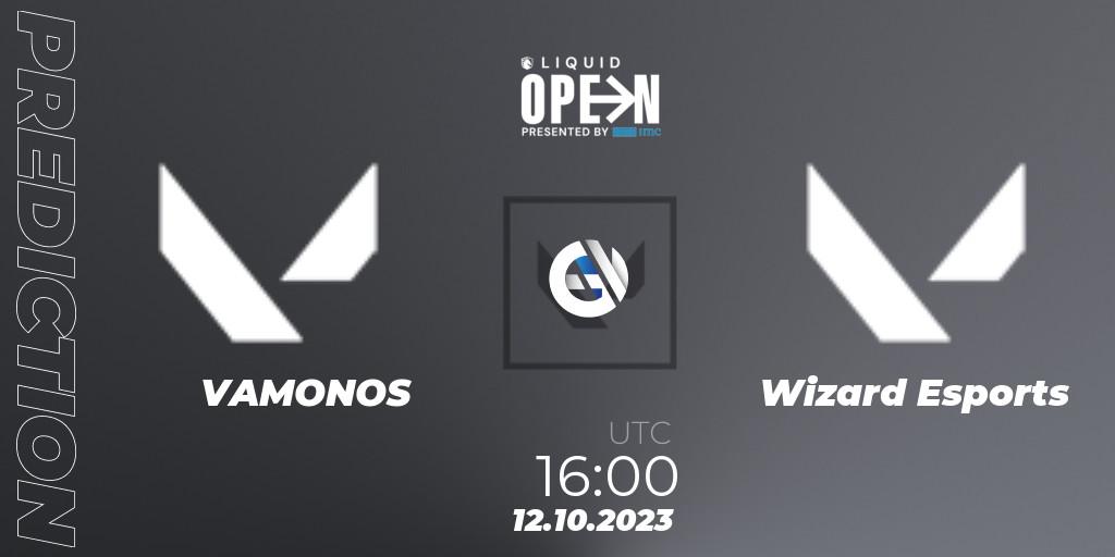 Prognoza VAMONOS - Wizard Esports. 12.10.2023 at 16:00, VALORANT, Liquid Open 2023 - Europe