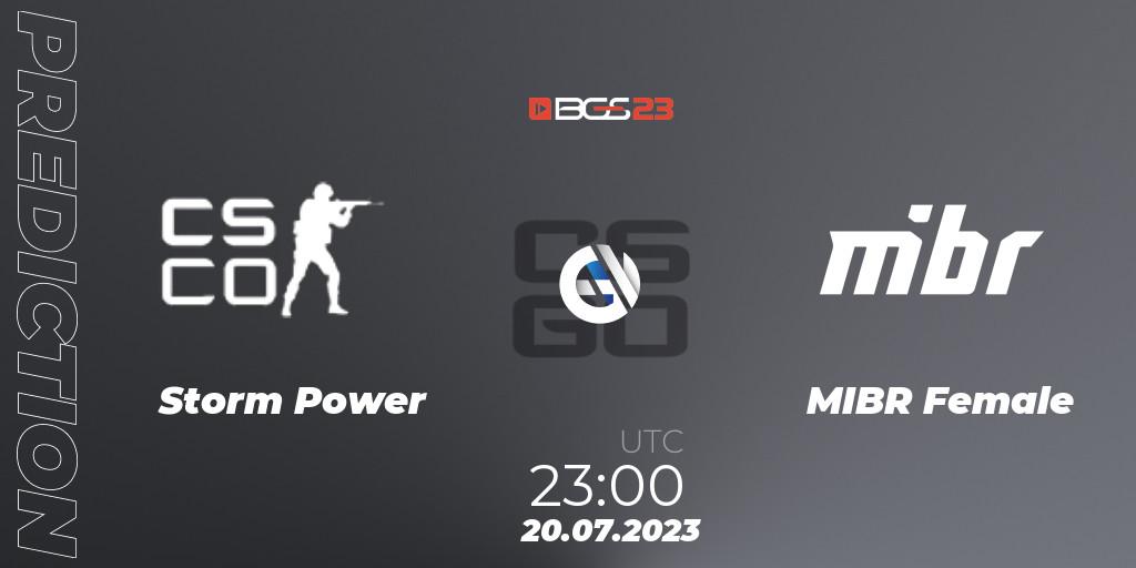 Prognoza Storm Power - MIBR Female. 20.07.2023 at 23:00, Counter-Strike (CS2), BGS Esports 2023 Female: Online Stage